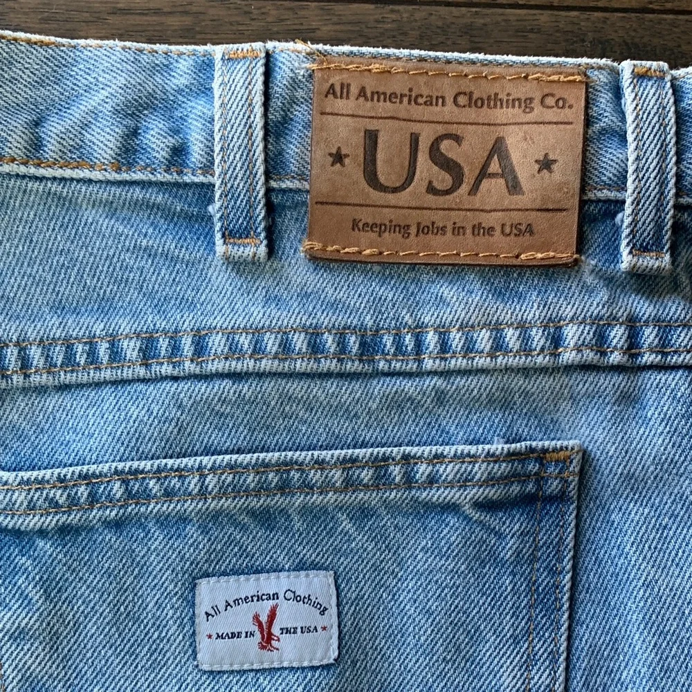 All American Clothing Classic Light Blue Relaxed Fit Jeans.Made in USA. SZ:39x32